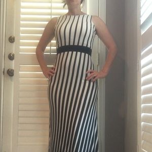 Loft ombré stripe reversible dress with belt